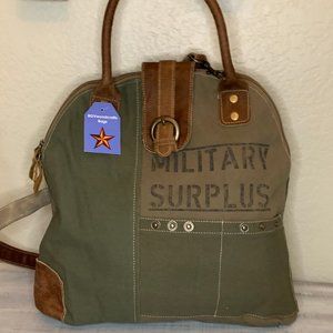 NWT Upcycled "Military Surplus" bag